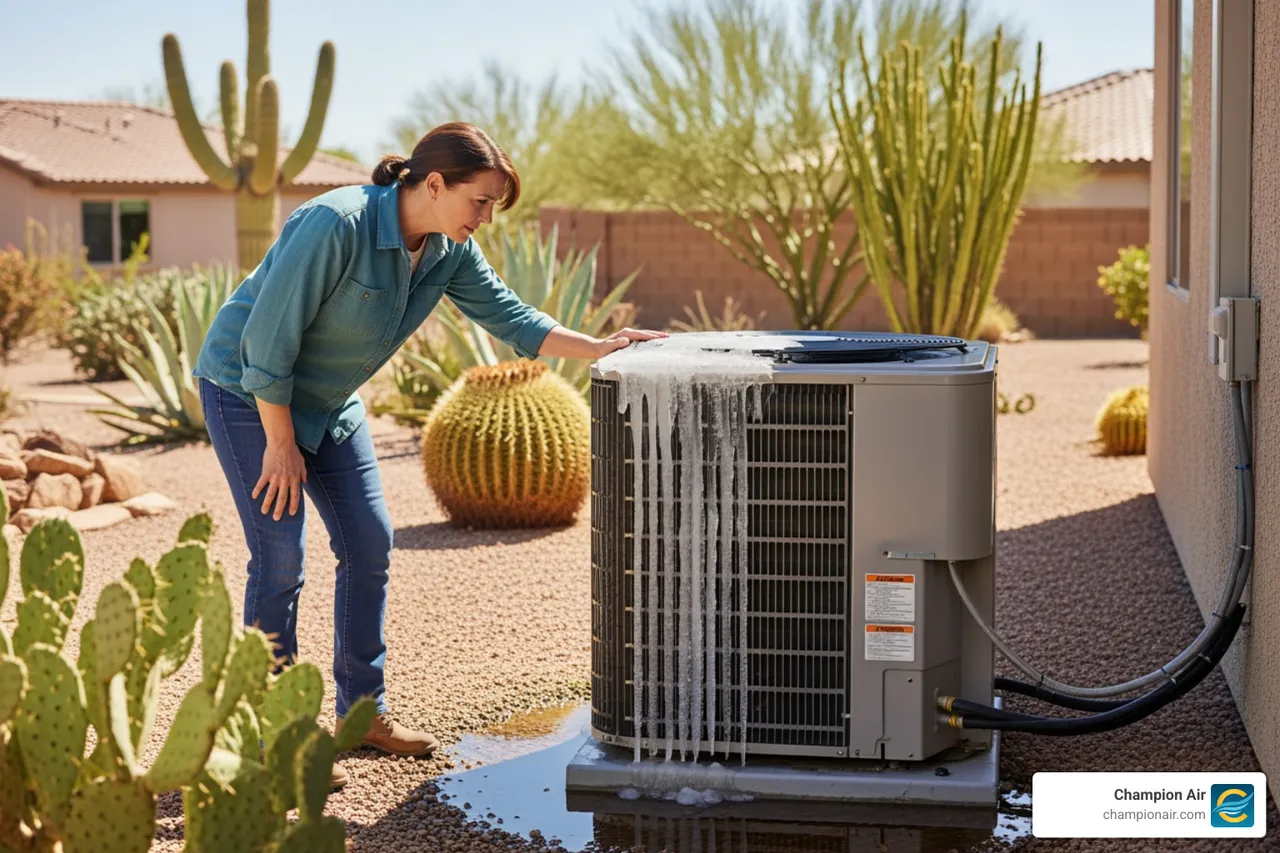 Infographic showing heat pump emergency signs: no heating or cooling, strange noises like grinding or banging, burning or electrical smells, ice buildup on outdoor unit, short cycling on and off, rising energy bills, unresponsive thermostat, and visible leaks or water pooling - heat pump repair 24 hour in chandler, az Infographic showing heat pump emergency signs: no heating or cooling, strange noises like grinding or banging, burning or electrical smells, ice buildup on outdoor unit, short cycling on and off, rising energy bills, unresponsive thermostat, and visible leaks or water pooling - heat pump repair 24 hour in chandler, az
