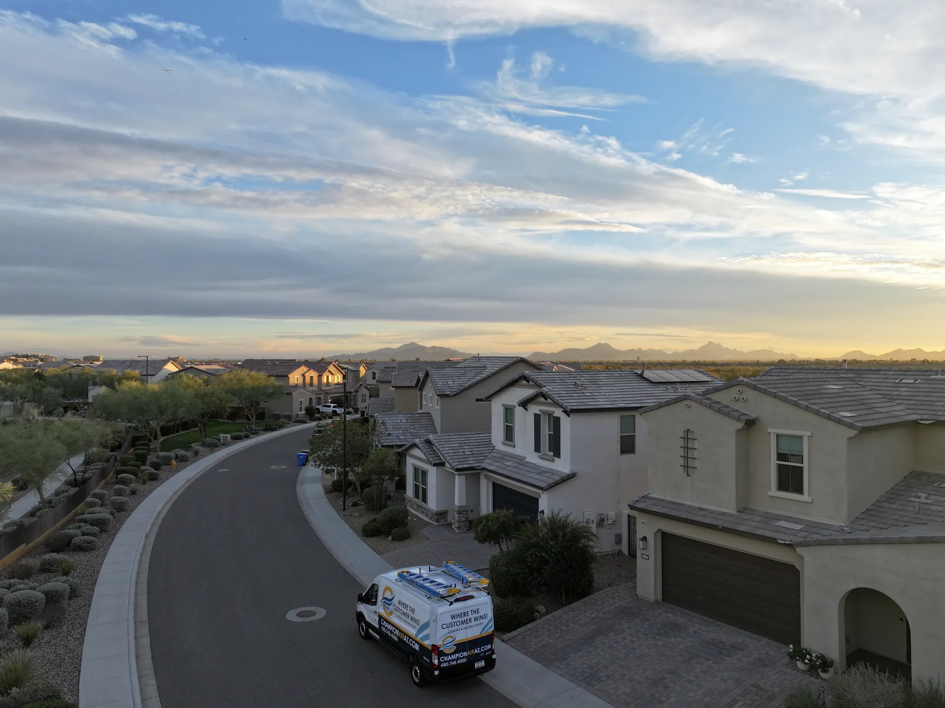 Champion Air residential HVAC service in a Phoenix neighborhood