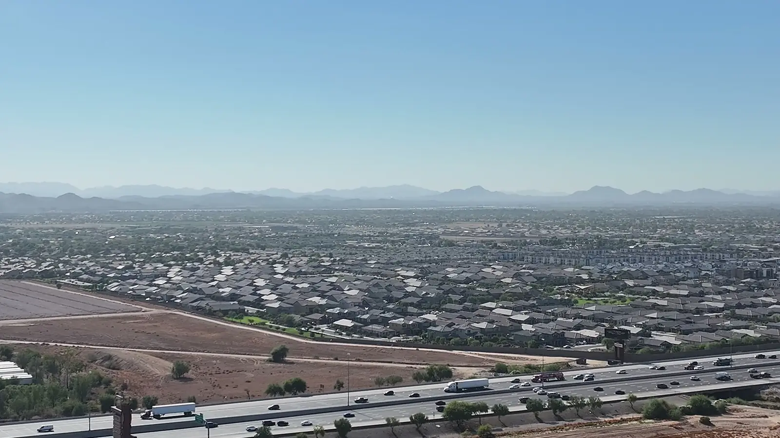 Aerial view of Goodyear, Arizona near CantaMia