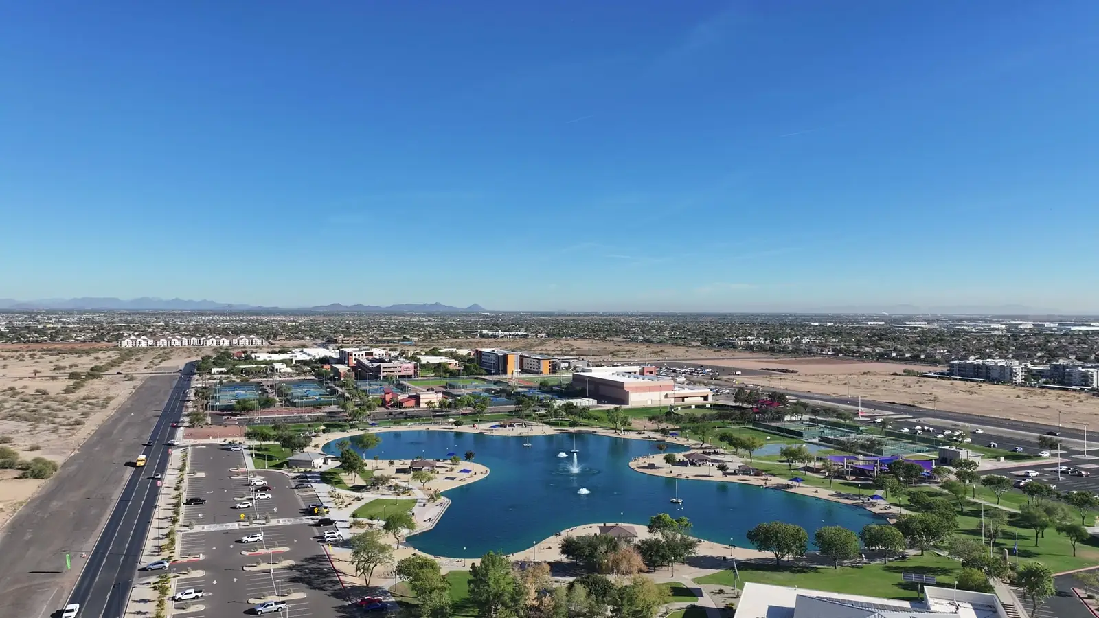 Aerial view of Surprise, Arizona near Sterling Grove