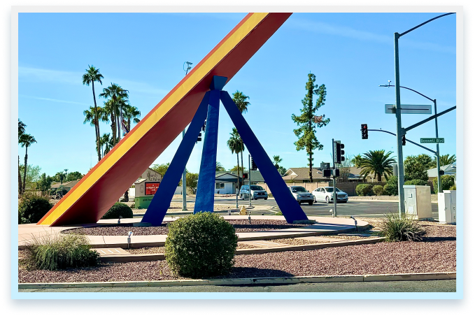 Art installation in Sun City, AZ